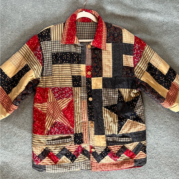 Vintage patchwork quilted jacket - Picture 2 of 2